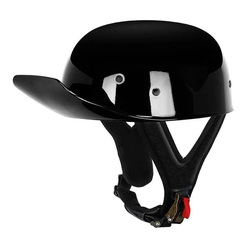 Black Vintage Baseball Cap Motorcycle Helmet Small (S)= 50-53 CM’s