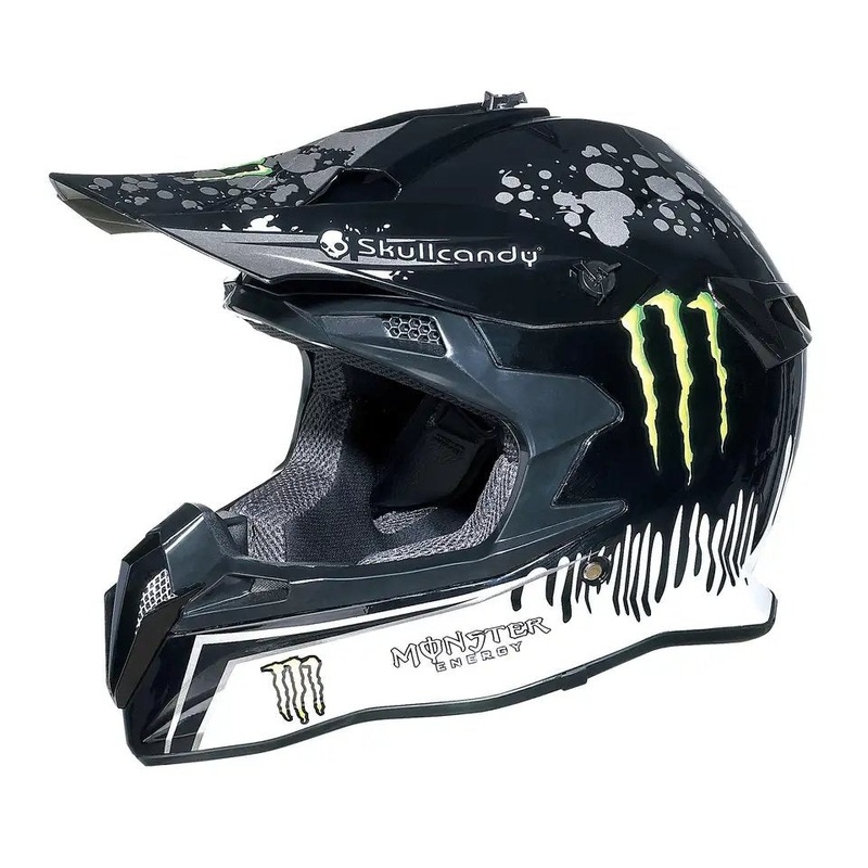 Black & White Monster Energy Dirt Bike Motorcycle Helmet Small (S)= 54-55 CM’s