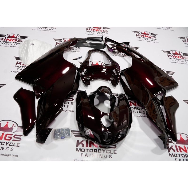 Ducati 749 (2005-2006) Purple Black Cherry Mica Fairings Clear Windscreen: Free No Seat Cowl No Bolt Kit
