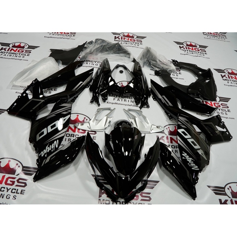 Fairing for Kawasaki Ninja 400 (2018-2023) Black, Gray No Tank No Seat Cowl No Bolt Kit