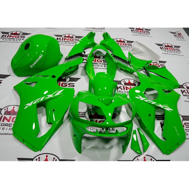 Fairing kit for a KAWASAKI NINJA ZX12R (2002-2006) Lime Green & White No Seat Cowl No Bolt Kit No Tank