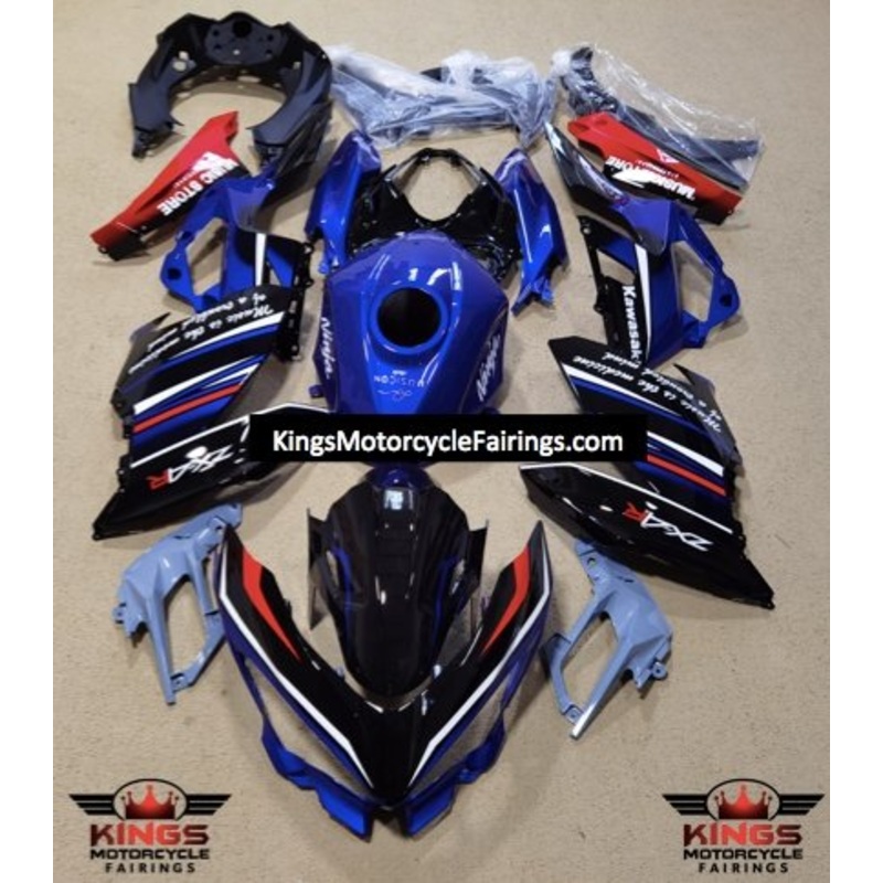 Fairings for Kawasaki Ninja 400 (2018-2023) Black, Blue, White, Red No Tank No Seat Cowl No Bolt Kit