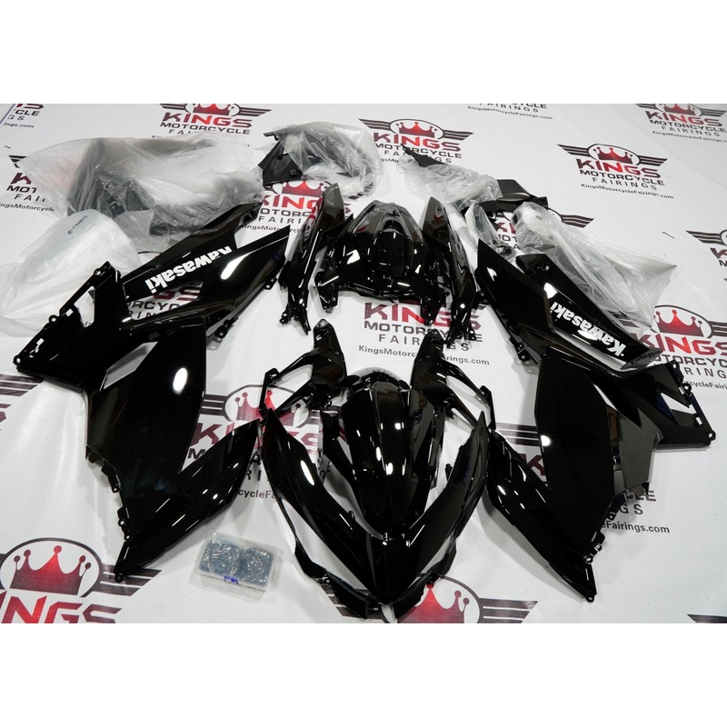 Fairings for Kawasaki Ninja 400 (2018-2023) Black No Tank No Seat Cowl No Bolt Kit