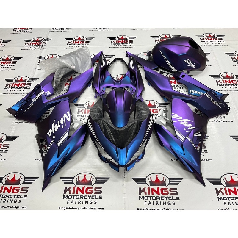 Fairings for Kawasaki Ninja 400 (2018-2023) Matte Chameleon Blue, Purple No Tank No Seat Cowl No Bolt Kit