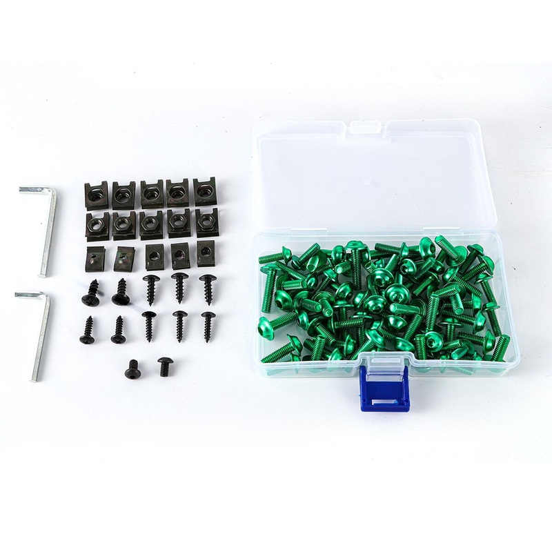 Green Bolt Kit for Motorcycle Fairing Installation – UnIversal Fit Green
