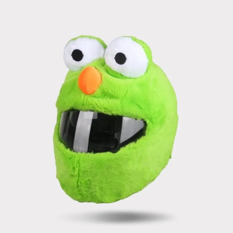Green Elmo Frog Cartoon Motorcycle Helmet Cover