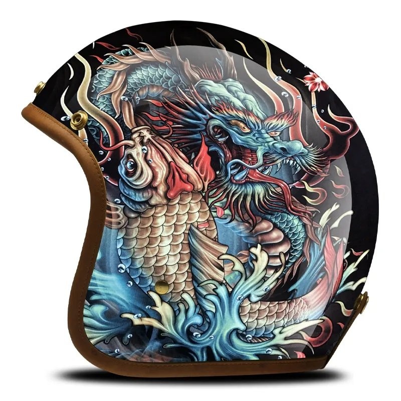 Hand Painted Dragon Motorcycle Helmet Small (S)= 50-53 CM’s