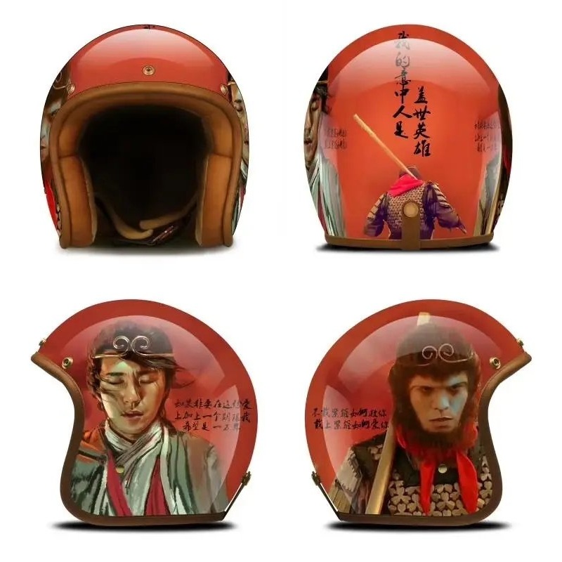 Hand Painted Samurai Retro Motorcycle Helmet Small (S)= 50-53 CM’s