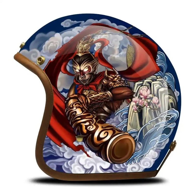 Hand Painted Warrior Monkey Motorcycle Helmet Small (S)= 50-53 CM’s