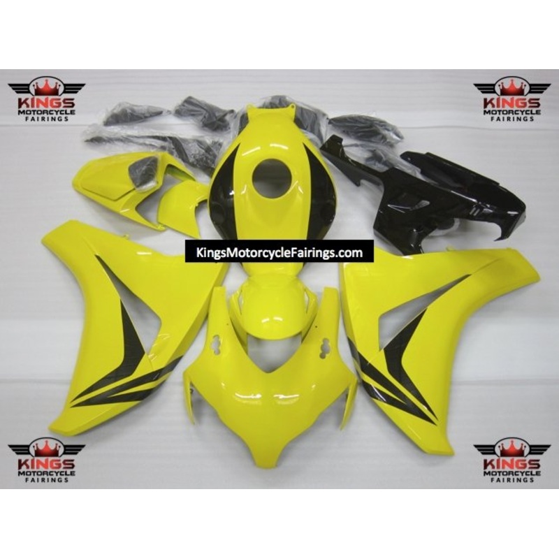 Honda CBR1000RR (2008-2011) Yellow, Black Fairings No Seat Cowl No Bolt Kit No Tank