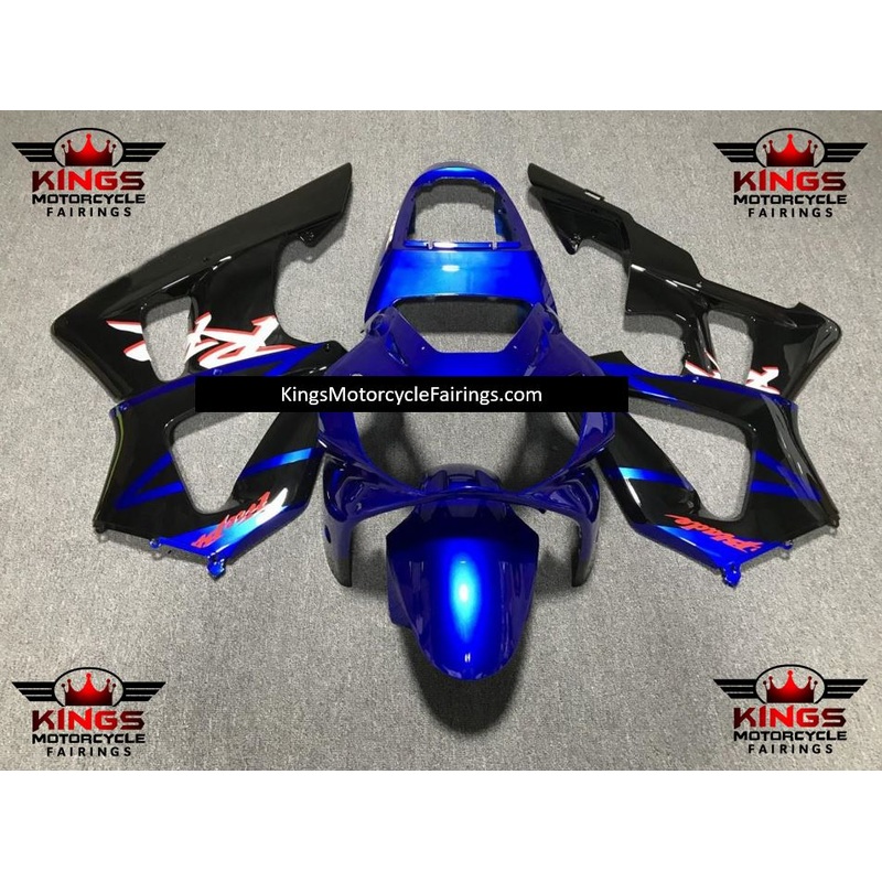 Honda CBR900RR 929 (2000-2001) Blue, Black, Red & White Fairings Clear Windscreen: Free No Bolt Kit