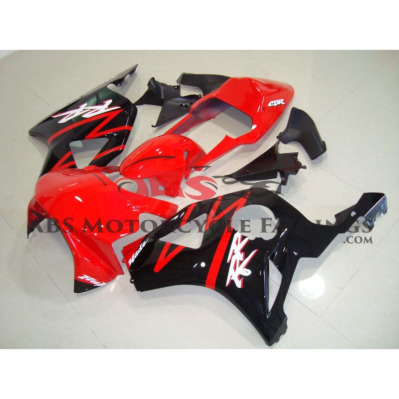 HONDA CBR900RR 954 (2002-2003) Red, Black & White Race Fairings Clear Windscreen: Free No Bolt Kit