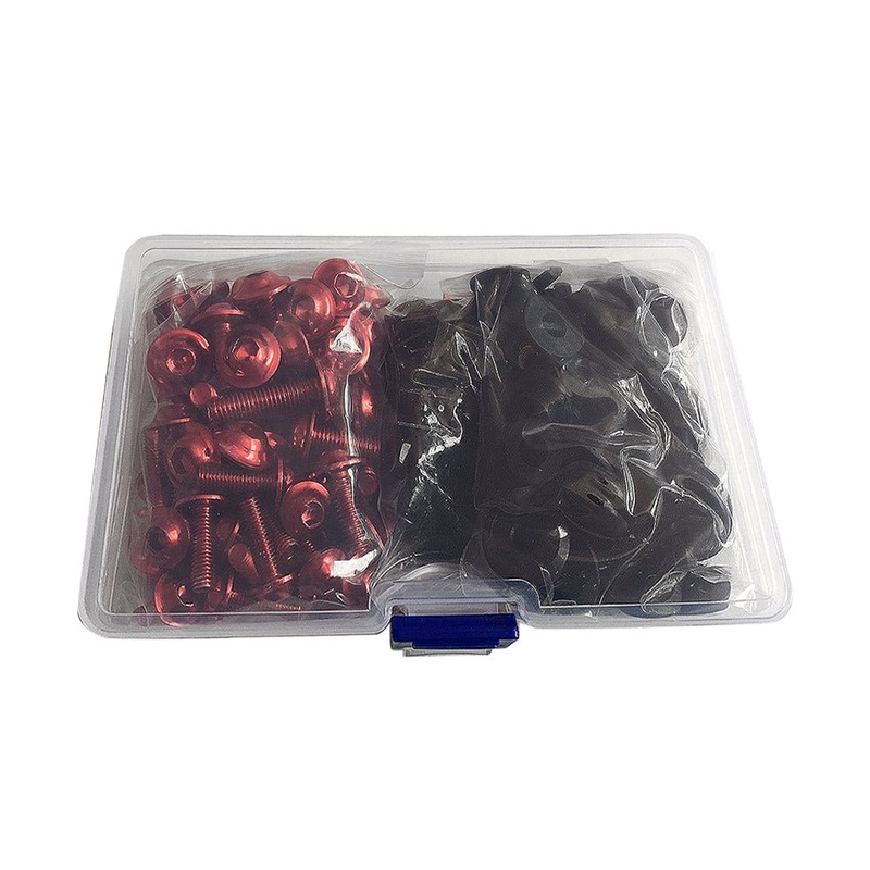 Red Bolt Kit for Motorcycle Fairing Installation – UnIversal Fit Red