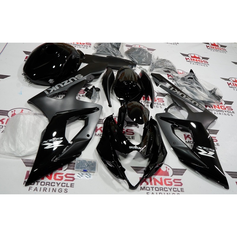 Suzuki GSXR1000 (2005-2006) Black, Matte Black & Gray Fairings No Seat Cowl No Bolt Kit No Tank