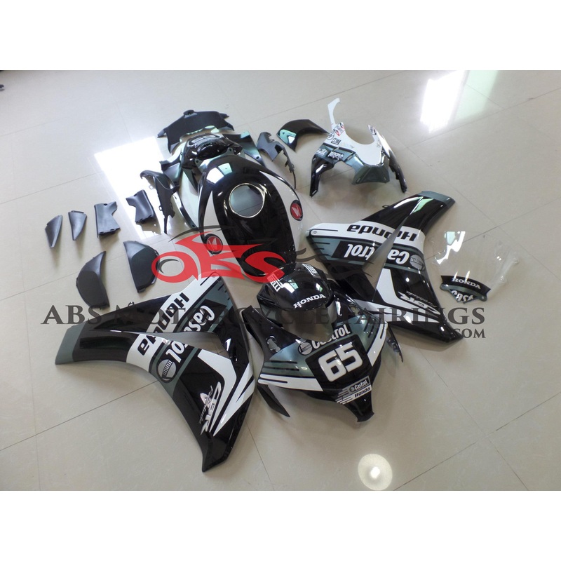 Castrol 65 Black 2008-2011 Honda CBR1000RR Castrol 65 Black Clear (Injection Mold) Select Bolt Kit