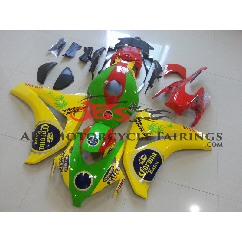 Corona Extra Yellow & Green 2008-2011 Honda CBR1000RR Corona Extra Yellow & Green Clear (Injection Mold) Select Bolt Kit