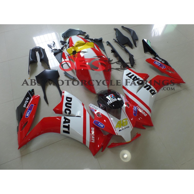 Ducati Red & White 2012-2014 Honda CBR1000RR Ducati Red & White Clear (Injection Mold) Select Bolt Kit
