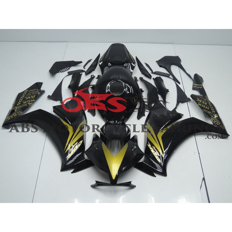 Gloss Black & Gold 2012-2014 Honda CBR1000RR Gloss Black & Gold Clear (Injection Mold) Select Bolt Kit
