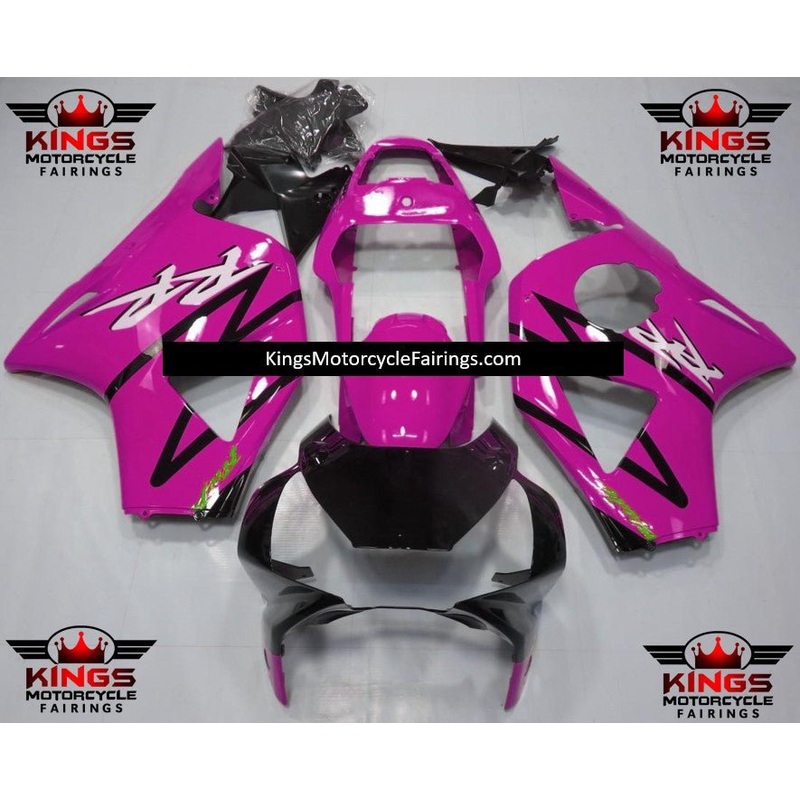 HONDA CBR900RR 954 (2002-2003) Black, Pink & White Fairings Clear Windscreen: Free No Bolt Kit
