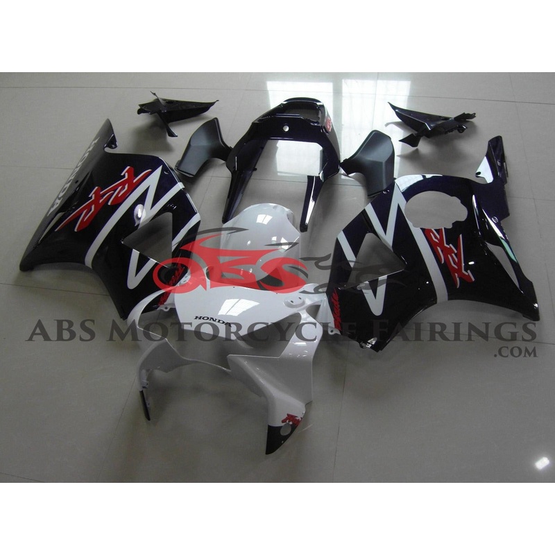HONDA CBR900RR 954 (2002-2003) Black, White & Red Fairings Clear Windscreen: Free No Bolt Kit