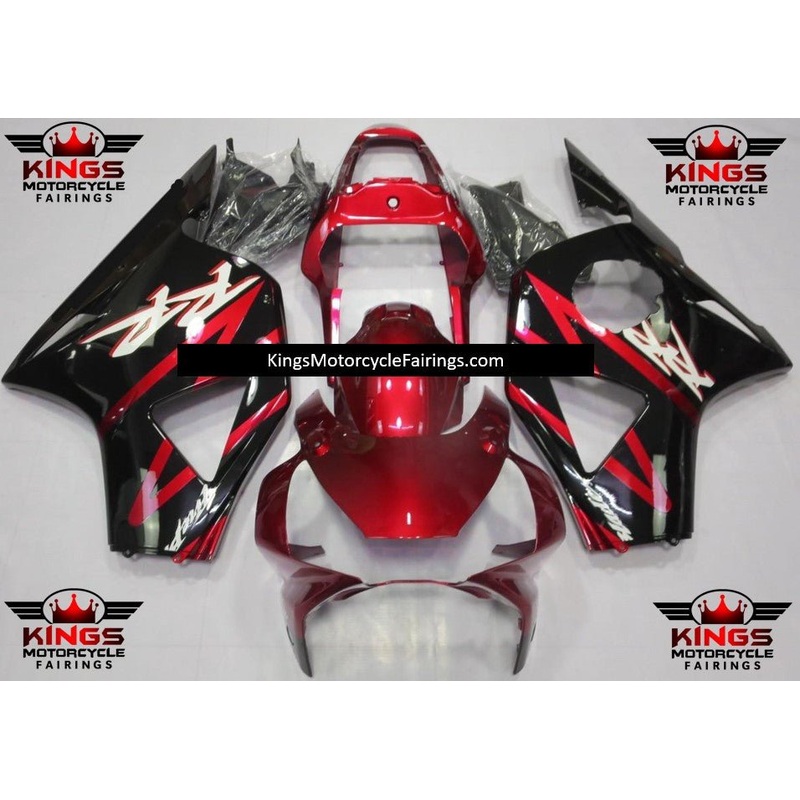 HONDA CBR900RR 954 (2002-2003) Candy Red, Black & White Fairings Clear Windscreen: Free No Bolt Kit