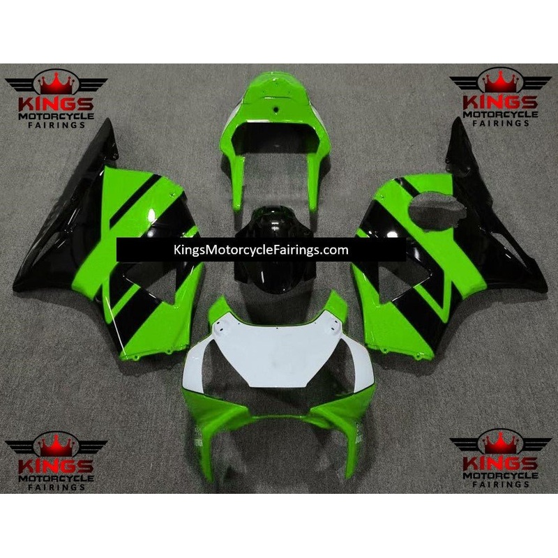 HONDA CBR900RR 954 (2002-2003) Lime Green, Black & White Fairings Clear Windscreen: Free No Bolt Kit