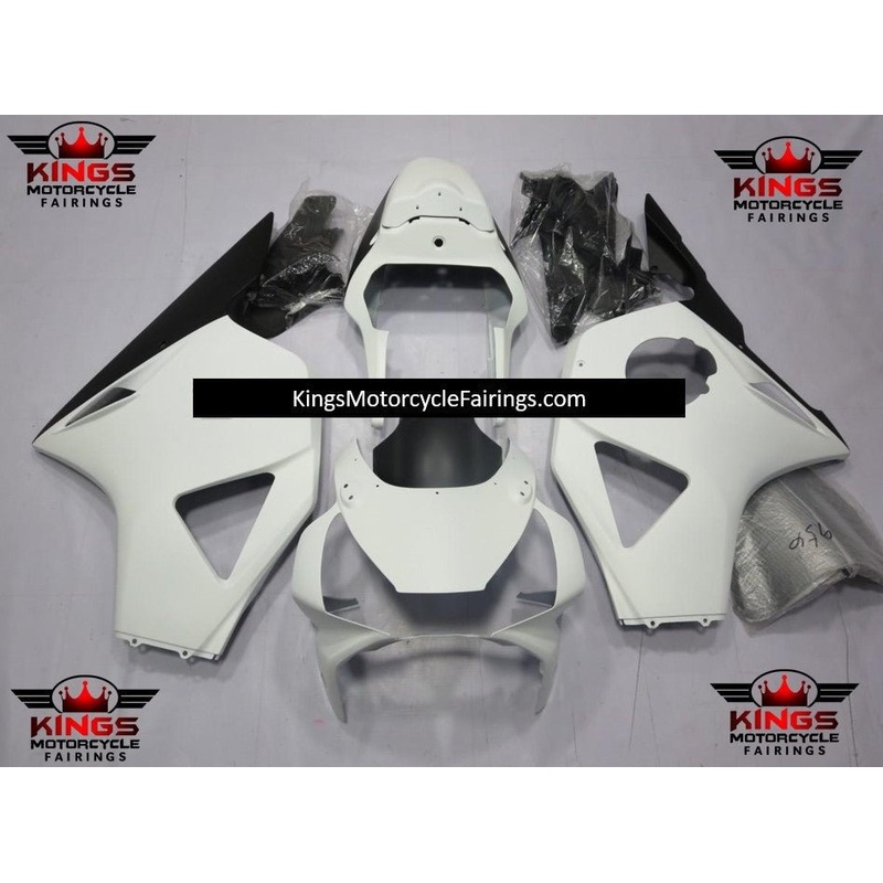 HONDA CBR900RR 954 (2002-2003) Matte White, Matte Black Fairings Clear Windscreen: Free No Bolt Kit