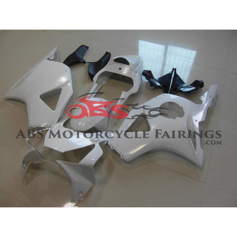HONDA CBR900RR 954 (2002-2003) Pearl White Fairings Clear Windscreen: Free No Bolt Kit