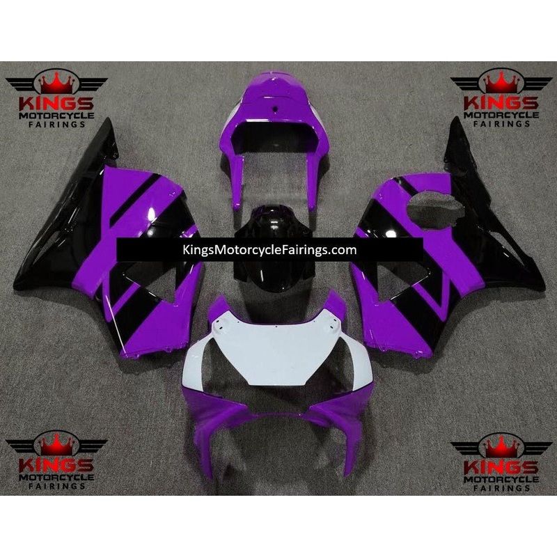 HONDA CBR900RR 954 (2002-2003) Purple, Black & White Fairings Clear Windscreen: Free No Bolt Kit