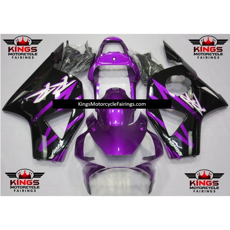 HONDA CBR900RR 954 (2002-2003) Purple, White & Black Fairings Clear Windscreen: Free No Bolt Kit