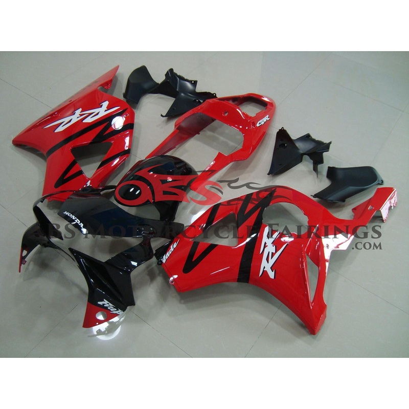 HONDA CBR900RR 954 (2002-2003) Red, Black & White Fireblade Fairings Clear Windscreen: Free No Bolt Kit