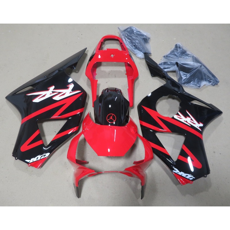 HONDA CBR900RR 954 (2002-2003) Red, Black & White Jumpman Fairings Clear Windscreen: Free No Bolt Kit