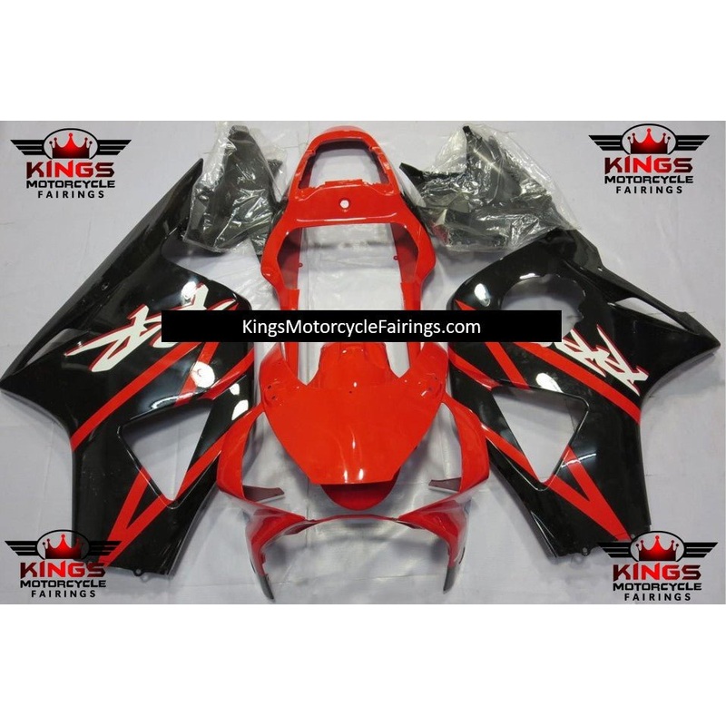 HONDA CBR900RR 954 (2002-2003) Red Stripe, Black, White Fairings Clear Windscreen: Free No Bolt Kit