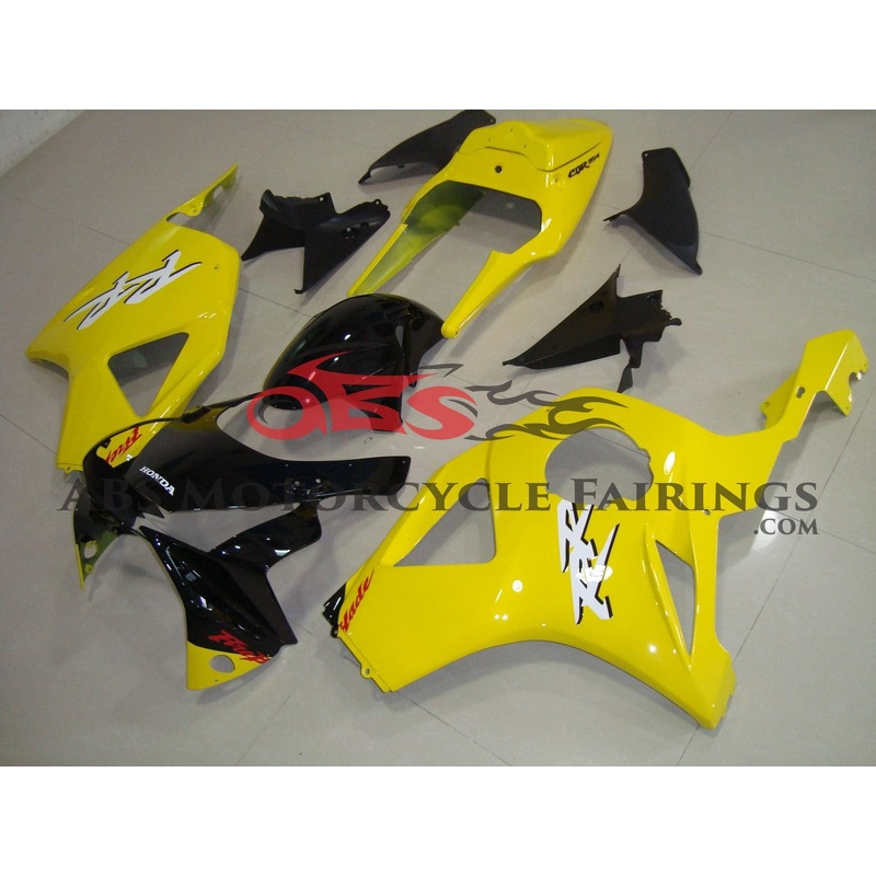 HONDA CBR900RR 954 (2002-2003) Yellow, Black, White & Red Fairings Clear Windscreen: Free No Bolt Kit