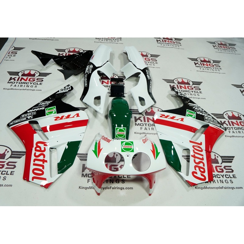 Honda VFR400R NC30 (1989) Castrol White & Red Castrol White & Red Clear (Injection Mold) Select Bolt Kit