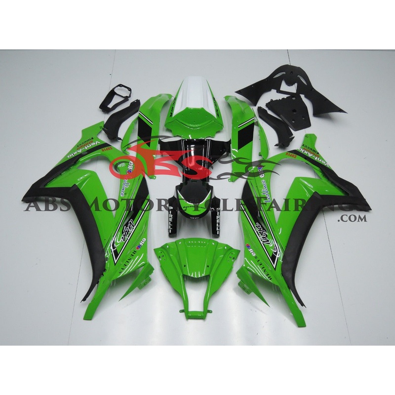 LeoVince Green & Black 2011-2014 Kawasaki ZX-10R LeoVince Green & Black Clear (Injection Mold) Select Bolt Kit