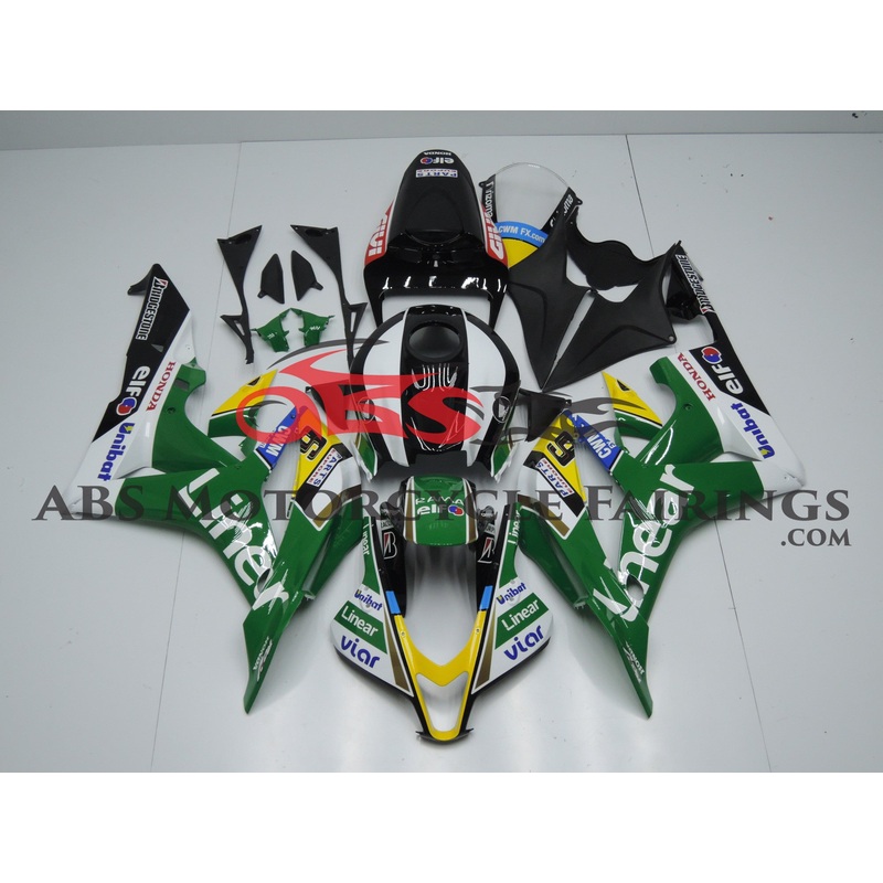 Linear Green & Black 2007-2008 Honda CBR600RR Linear Green & Black Clear (Injection Mold) Select Bolt Kit
