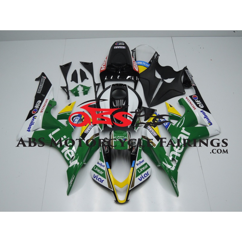 Liner Green & Black 2007-2008 Honda CBR600RR Liner Green & Black Clear (Injection Mold) Select Bolt Kit