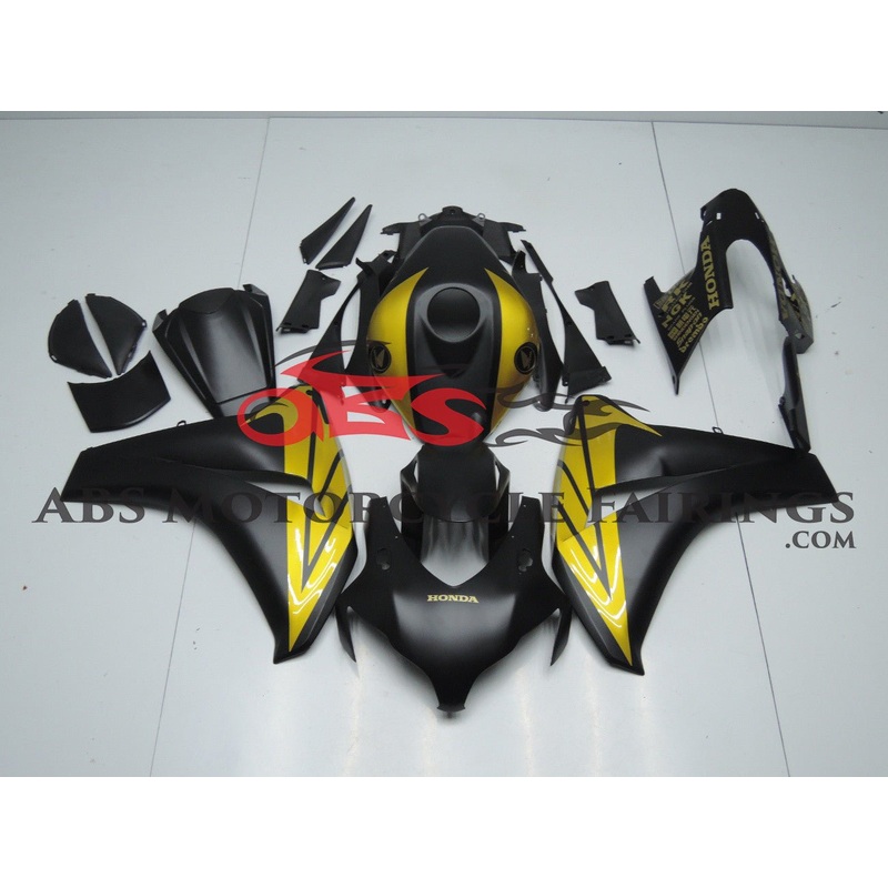 Matte Black & Gold 2008-2011 Honda CBR1000RR Matte Black & Gold Clear (Injection Mold) Select Bolt Kit