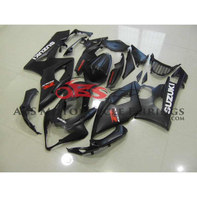 Matte Black with White Decals 2005-2006 Suzuki GSXR1000 Matte Black with White Decals Clear (Injection Mold) Select Bolt Kit