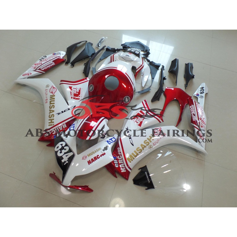 Musashi Red & White 2012-2014 Honda CBR1000RR Musashi Red & White Clear (Injection Mold) Select Bolt Kit