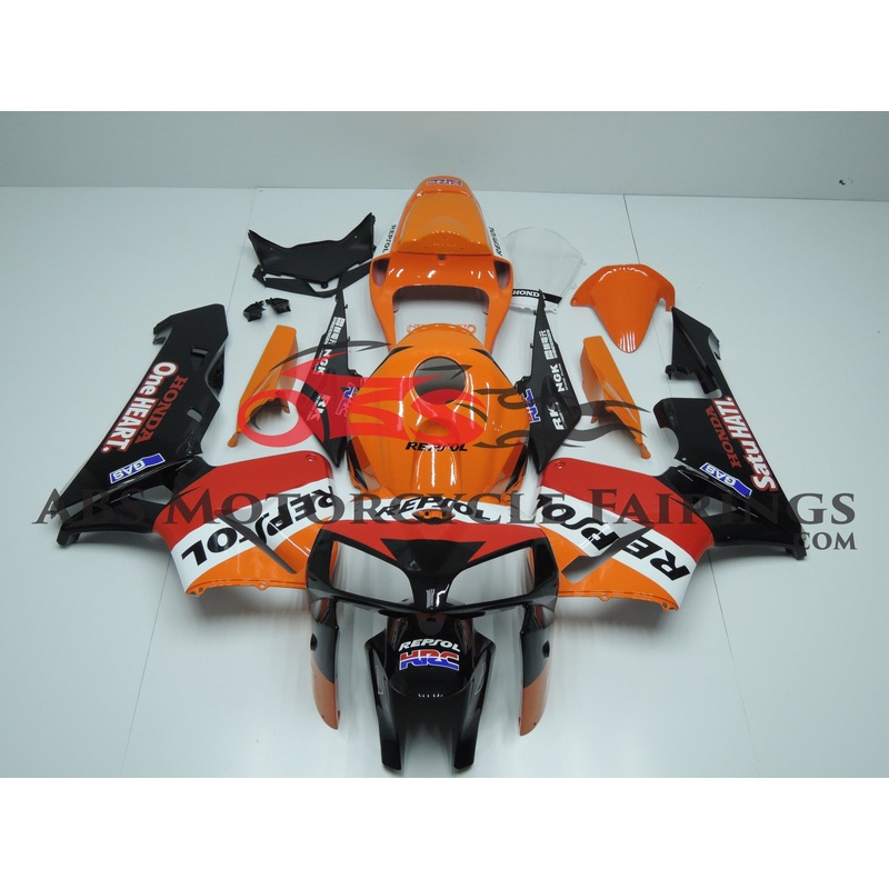 New Repsol Orange & Black 2005-2006 Honda CBR600RR New Repsol Orange & Black Clear (Injection Mold) Select Bolt Kit