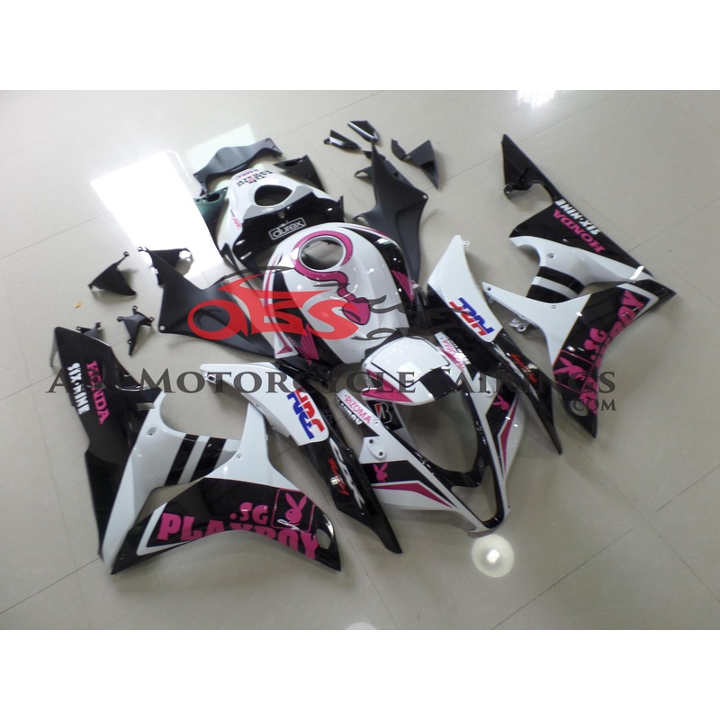 Playboy Black & White with Durex 2007-2008 Honda CBR600RR Playboy Black & White with Durex Clear (Injection Mold) Select Bolt Kit