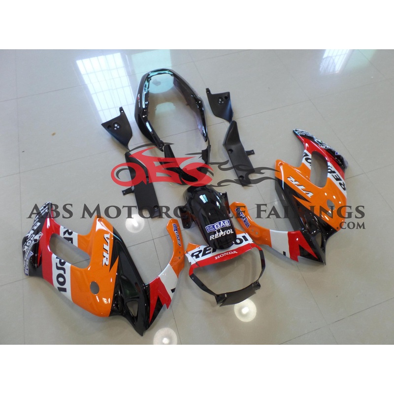 Repsol Black & Orange 1997-2005 Honda VTR1000F Firestorm Repsol Black & Orange Clear (Injection Mold) Select Bolt Kit
