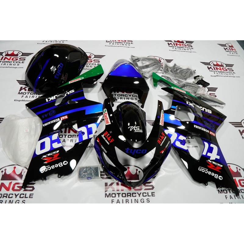 Suzuki GSXR750 (2004-2005) Black, Blue, Black & Green Tyco Fairings No Seat Cowl No Bolt Kit No Tank
