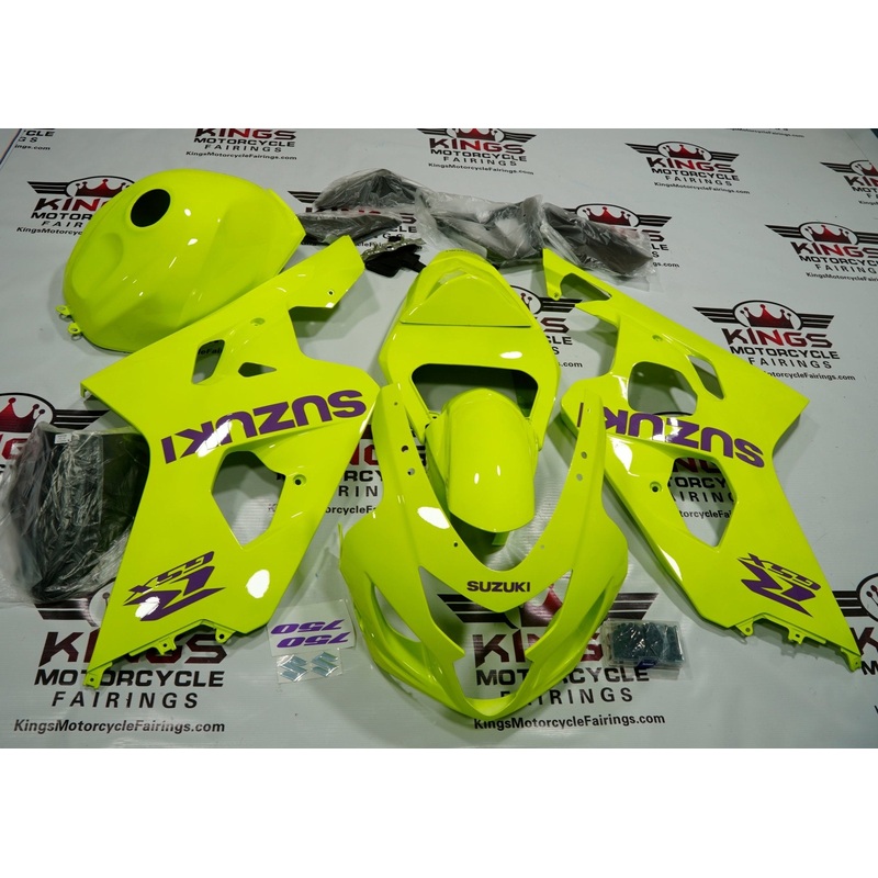 Suzuki GSXR750 (2004-2005) Neon Yellow & Purple Fairings No Seat Cowl No Bolt Kit No Tank