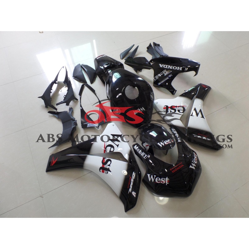 West Race Black 2008-2011 Honda CBR1000RR West Race Black Clear (Injection Mold) Select Bolt Kit