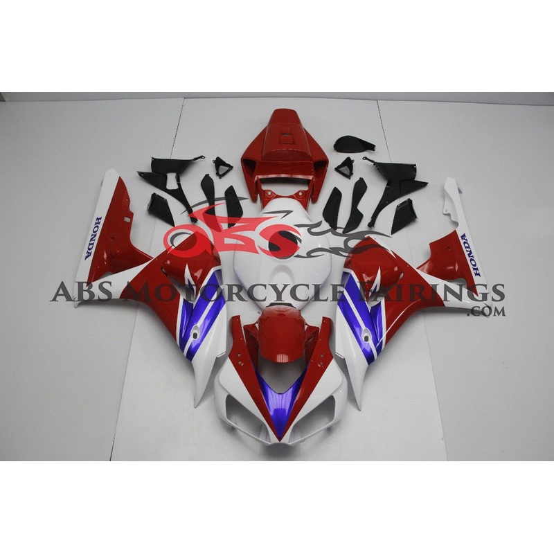 White Red & Blue 2006-2007 Honda CBR1000RR White Red & Blue Clear (Injection Mold) Select Bolt Kit