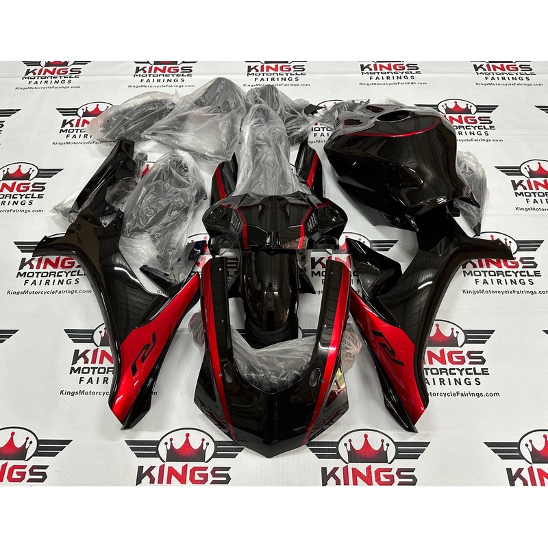 Yamaha YZF-R1 (2015-2019) Black, Red Stripe Fairings No Seat Cowl No Bolt Kit No Tank