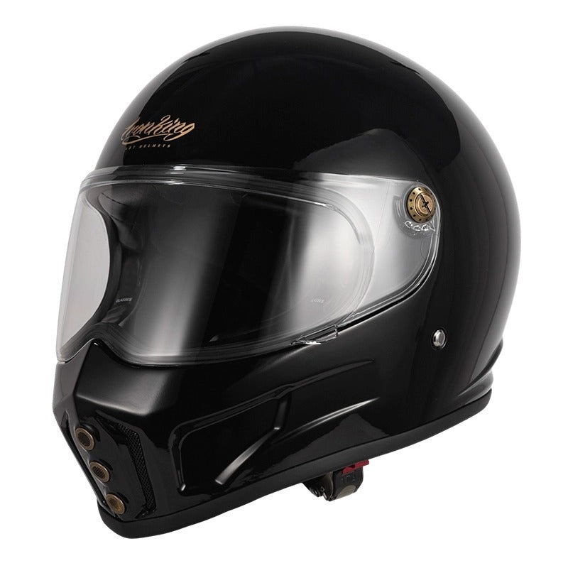 Black Iron King Motorcycle Helmet Small (S)= 53-54 CM’s Clear Visor